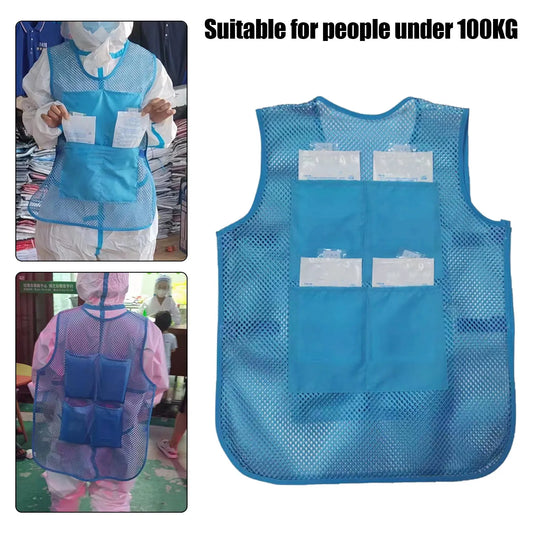 Summer Ice Pack Cooling Vest  With 8 Ice Packs