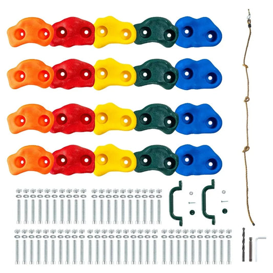 Climbing Rocks with Knotted Rope Handles