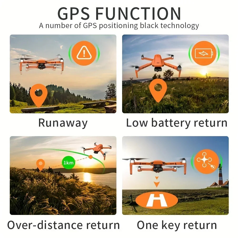 KF102 4K GPS Drone Dual HD Camera WIFI FPV Foldable Quadcopter