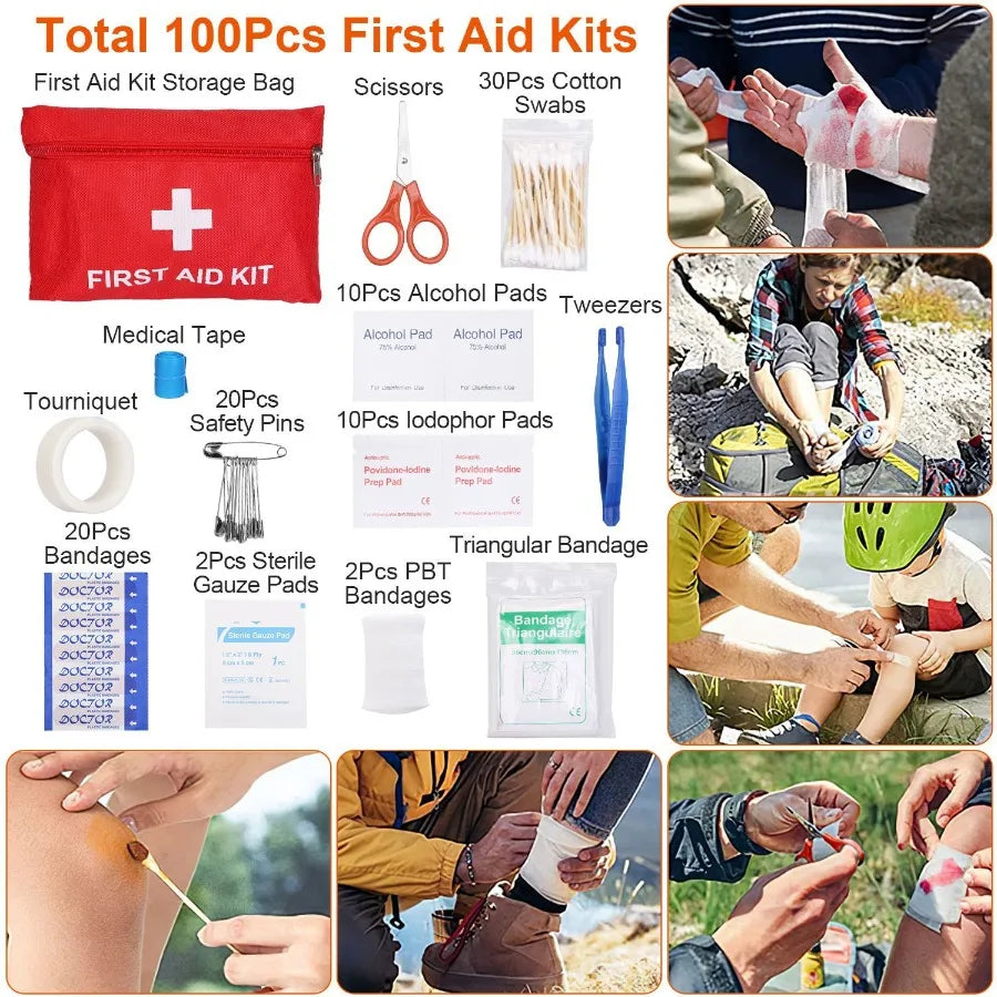 125Pcs Survival Kits  Tactical First Aid Kit Supplies