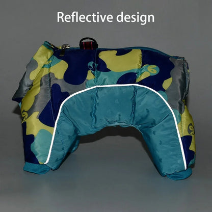 Fullbody Small Dog Coat Warm Fleece  4-Leg Puffer Coat