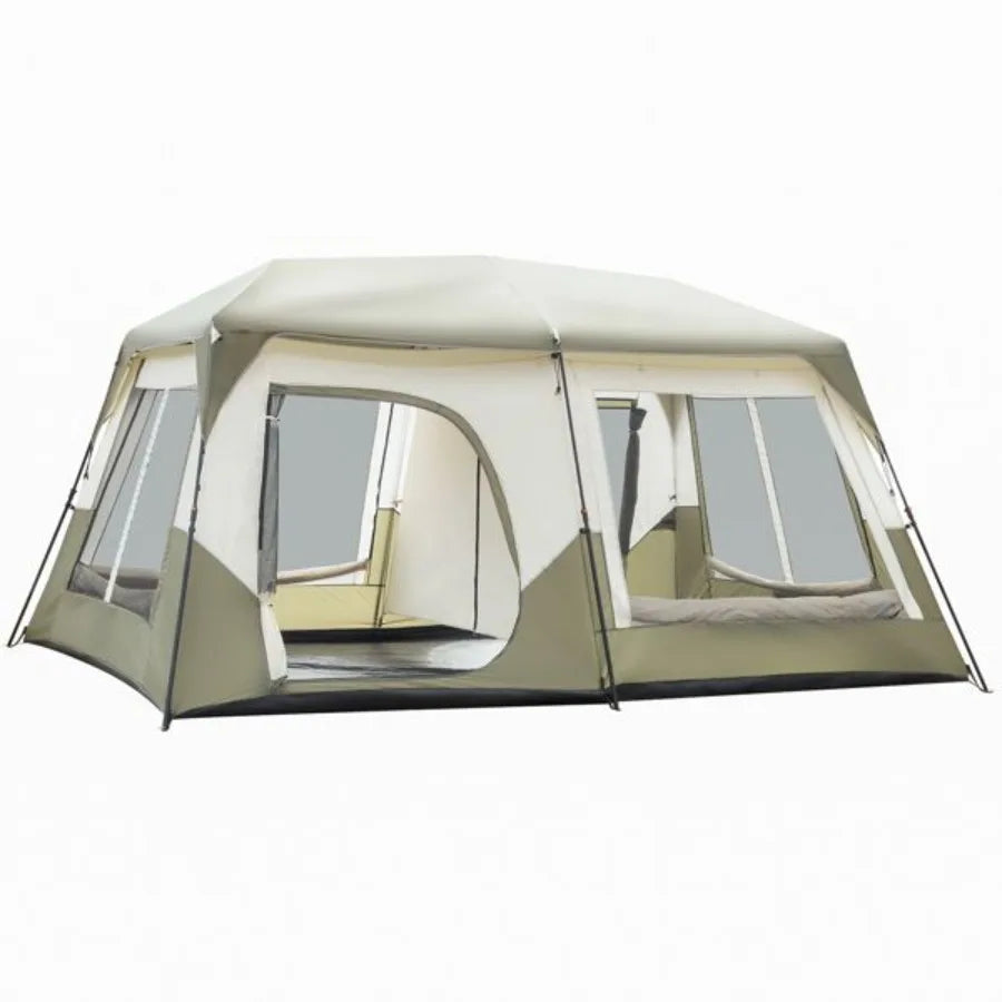 10 Person Camping Tent Setup in 60 Snds with Rainfly Windproof Tent with Carry Bag