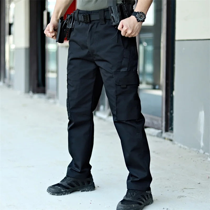 Men s Tactical Cargo Pants Lightweight Elastic Waist  with Multi-Pockets for Hiking and Camping