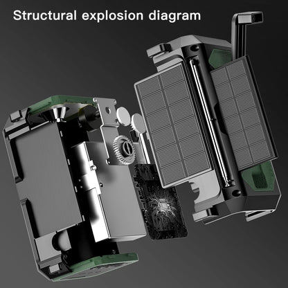 Solar Hand Crank AM/FM/NOAA Weather Radio with 2 Solar Panels  Radio and  Reading Lamp