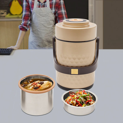 3-Tier Sealed Stackable Food Thermos, Insulated Lunch Box
