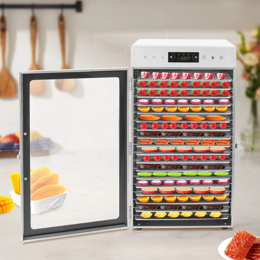 18 tray Commercial Food Dehydrator Stainless Steel 800W 110V Temperature and Time Adjustable