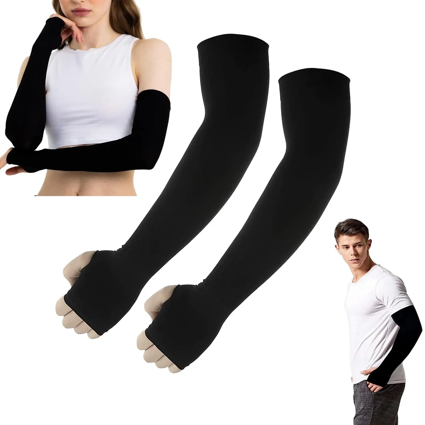 Cooling Breathable Sleeves Unisex with Thumb Holes for Fishing