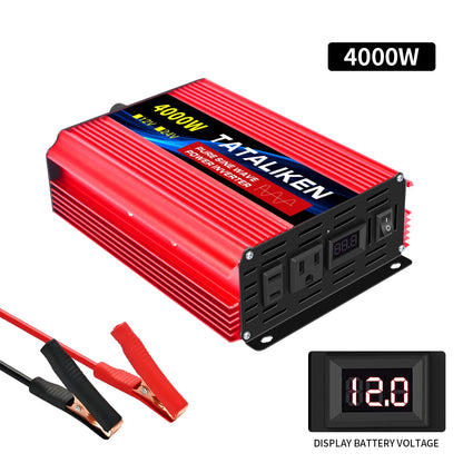 12V To AC 110V 60HZ e Portable Converter with LED