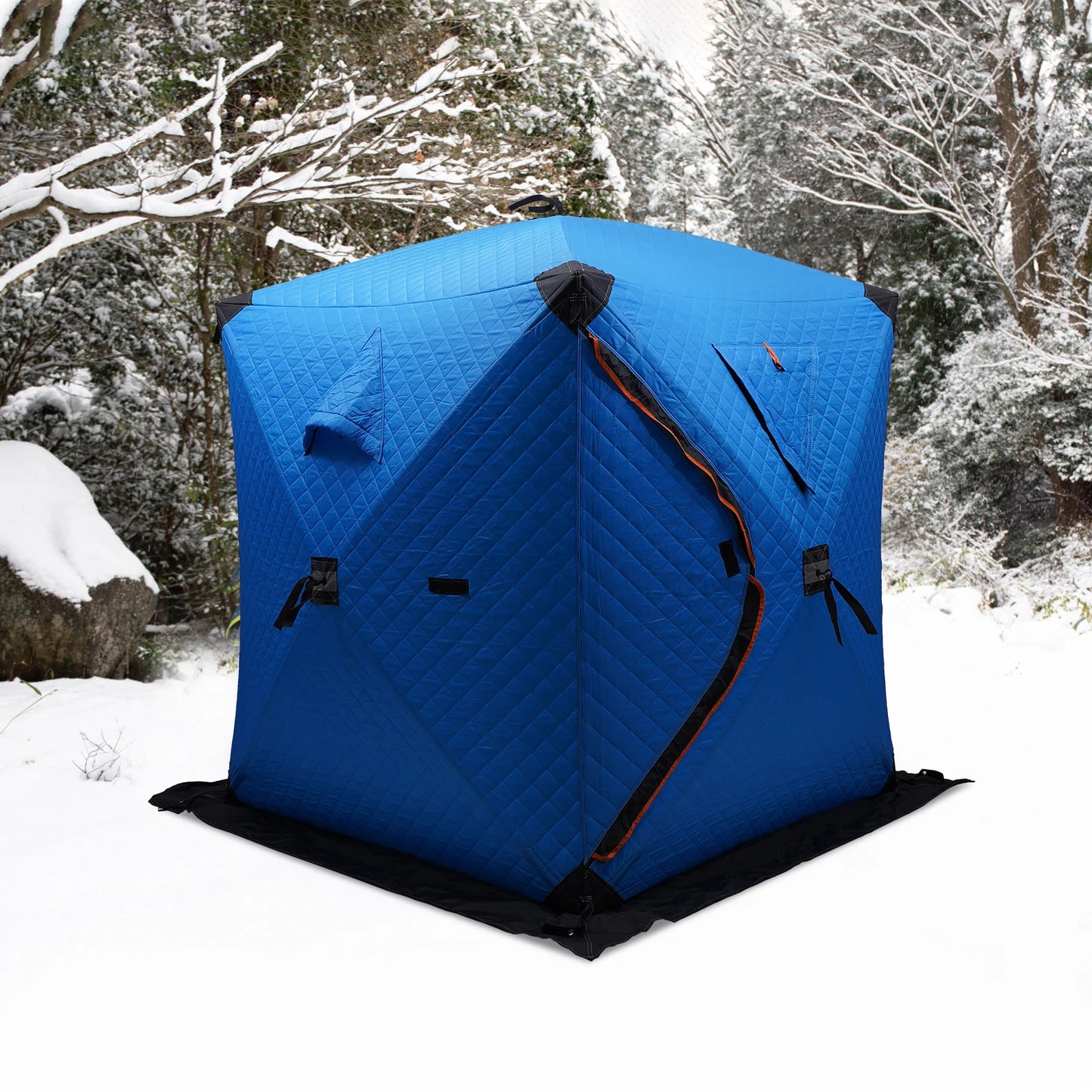 Insulated Ice Fishing Tent Thermal Shelter Windproof Freestanding for 1-2 People