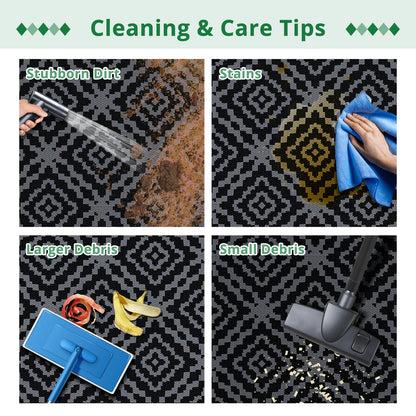 Outdoor Camping Rug Waterproof 6x9FT Reversible Stain & UV Resistant