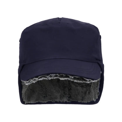 Men's Winter Hat with Visor Warm Earflaps
