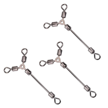 15Pcs Durable Y Shape 3 Way Rolling Swivels
