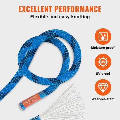 12.7mm (150ft)  blue Rock Climbing Rope