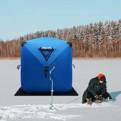 Insulated Ice Fishing Tent Thermal Shelter Windproof Freestanding for 1-2 People
