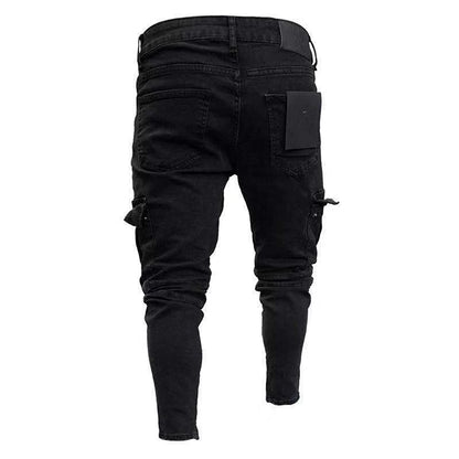 Men s Stylish Cargo Jeans with  Fit Design and Multiple Pockets