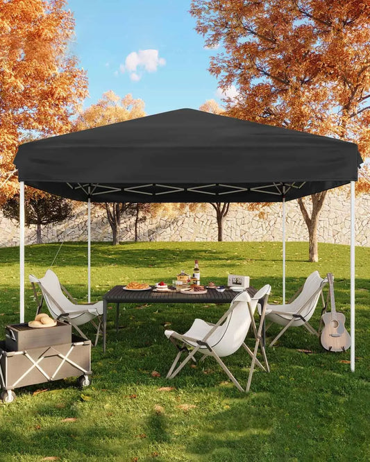 10x10 Pop Up Canopy Tent, with 3 Adjustable Heights, Easy Set Up with 4 Sandbags & Carrying Bag