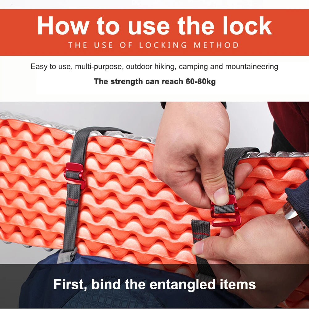 3-10PCS 1.5M Cord Tape Nylon Rope with Quick Release Hook