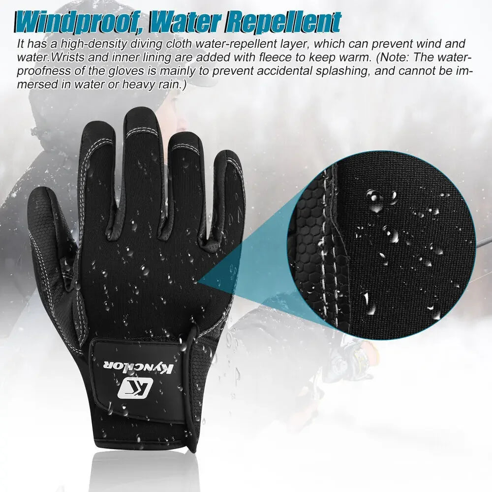 Fingerless Fishing Gloves for Men Women Cold Weather Windproof Touchscreen