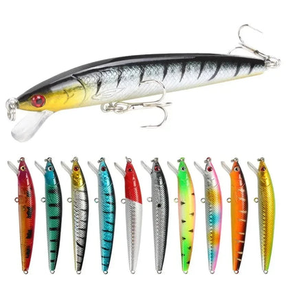 10pcs 9g/10cm Fishing Lures bright colored hard bait