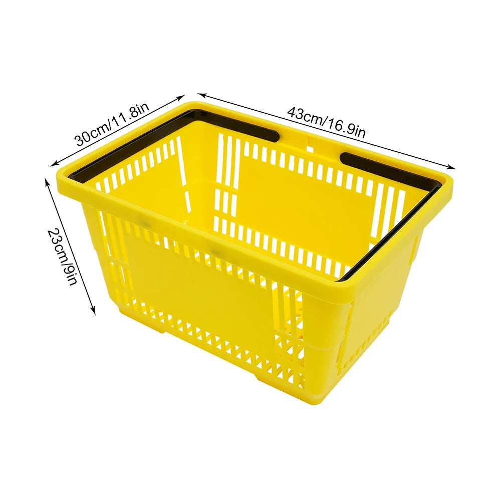 12-Pack Plastic Stackable Storage Baskets, 7.4 Gallon Capacity