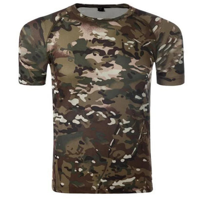 Mens  Breathable Short Sleeve T-Shirt Quick-Dry Sports Fashion