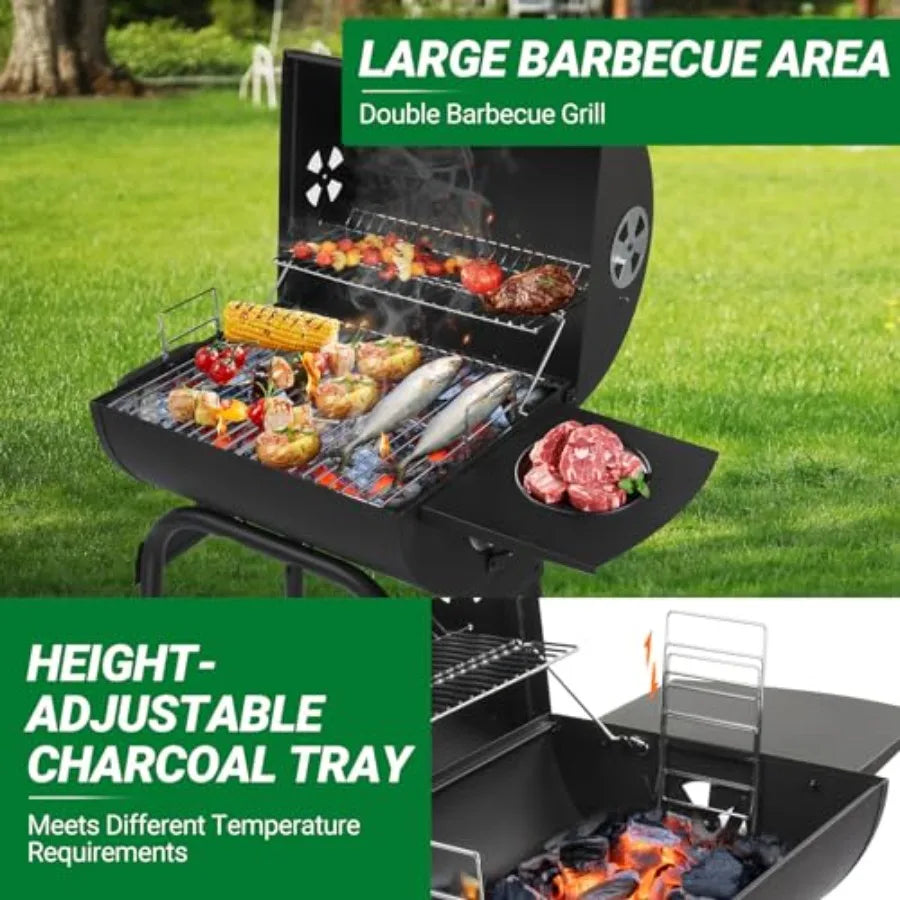 Charcoal  Outdoor BBQ Grill with 500 SQ.IN. Cooking Area