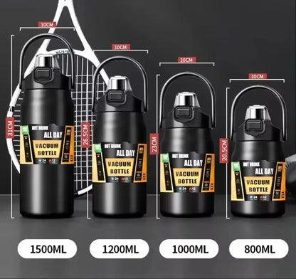 Insulated Stainless Steel Wide Mouth Water Bottle with Flex Straw Lid