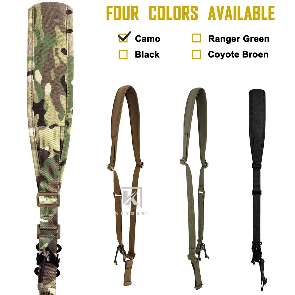 KRYDEX Tactical Single 1 Point Rifle padded Sling  For Hunting