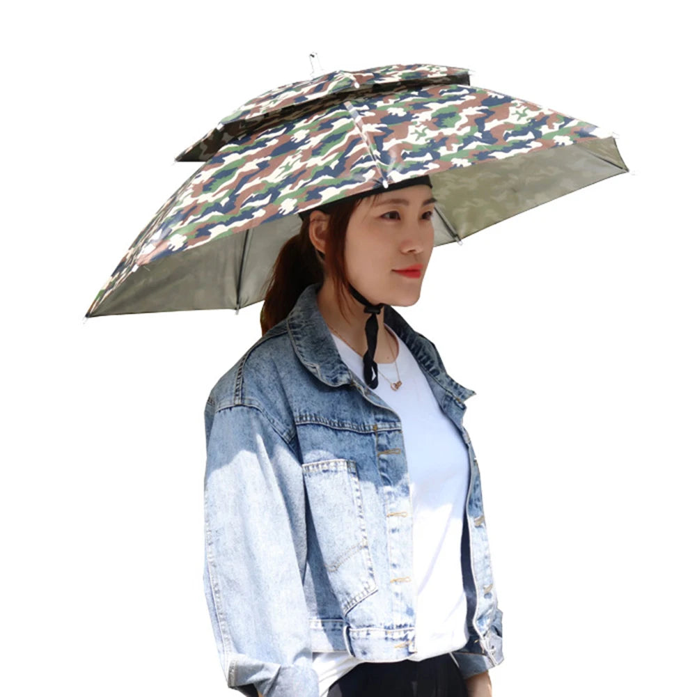 Portable Adjustable Fishing Sunshade Umbrella Hat