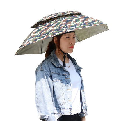 Portable Adjustable Fishing Sunshade Umbrella Hat