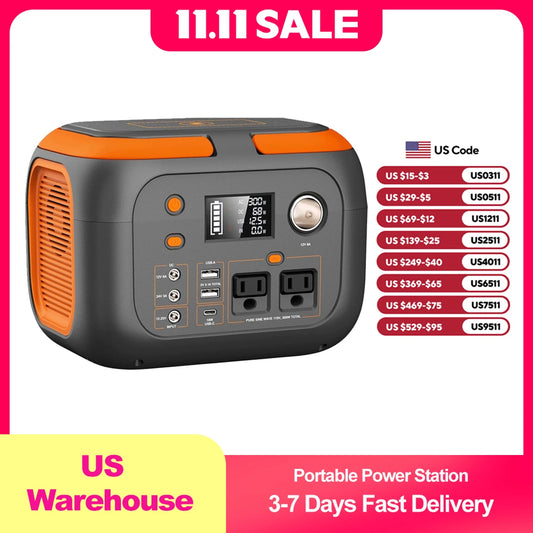 300W Portable Power Station 260Wh/70000mAh Outdoor Solar Generator 110V Outlet Solar Power Banks
