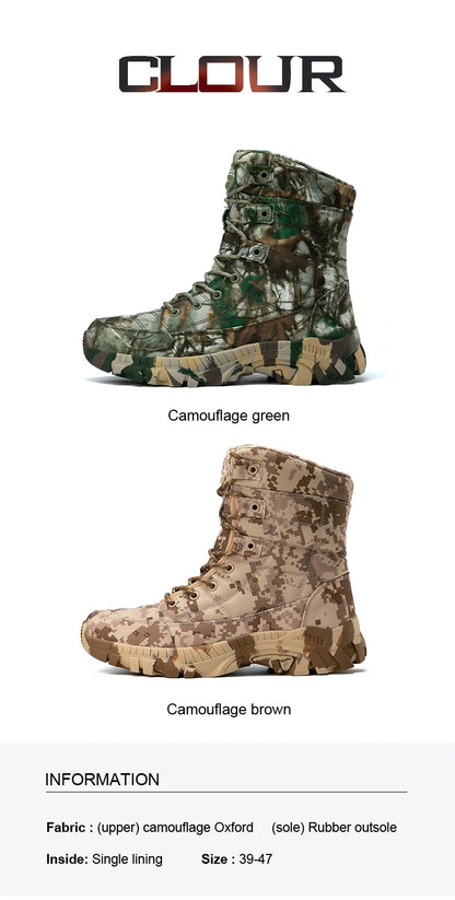 Men's lightweight hunting tactical desert boots