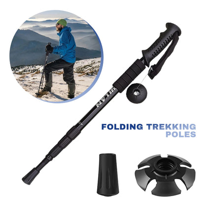 Trekking Poles Aluminum Alloy Telescopic Walking Hiking Stick
