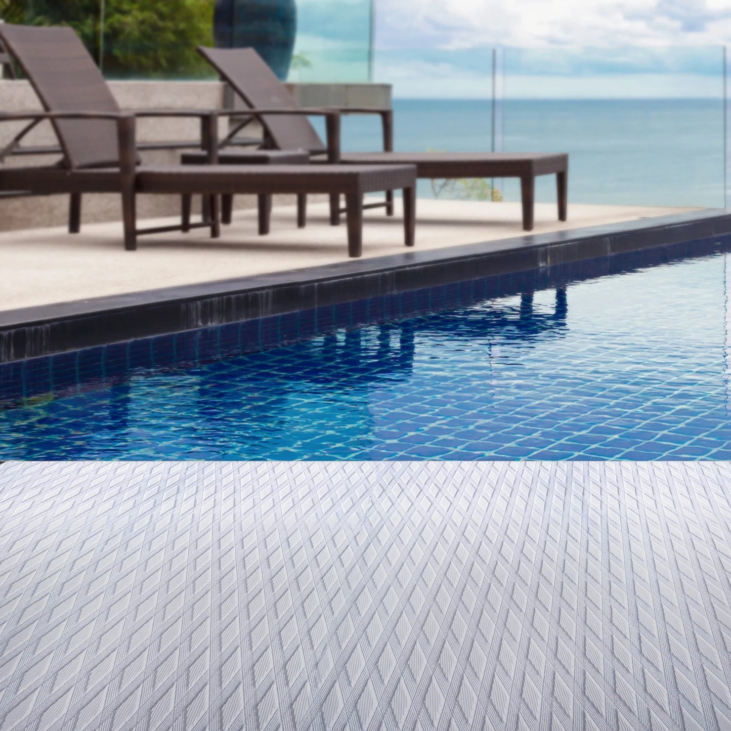 Anti-Skid Mat Strong Adhesive Rectangle for Boat Decking, Fish Boats, Kayak Decking