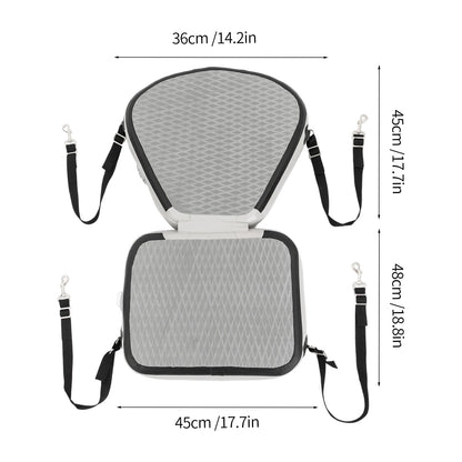Grey Padded Kayak Seat for Canoeing, Drifting, Rafting, Fishing