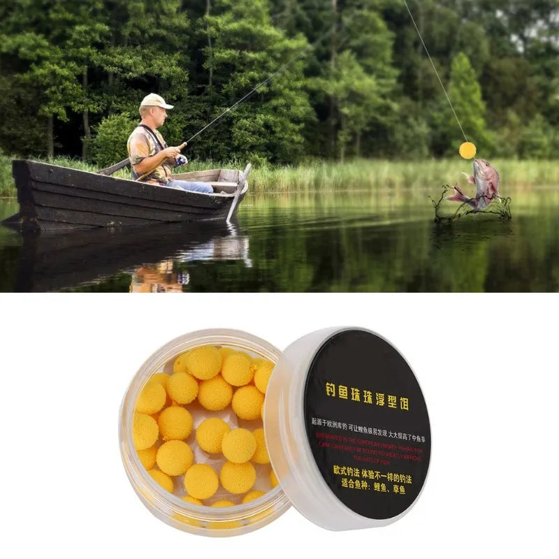 30Pcs/Lot Carp Fishing Foam Pop Up Soft Pellet Bait / Floating Lure (Yellow 10mm)