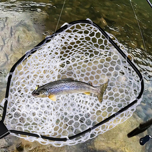 Foldable Fish Net for Landing  fish with Handle