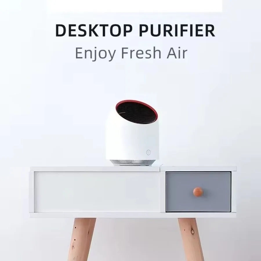Mini Air Purifiers Portable Desktop Air Freshener HEPA Filter Air Cleaner USB Rechargeble