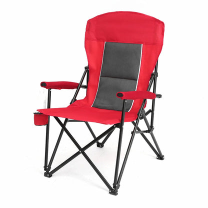 Outdoor Camping Chair, Portable Folding Lounge Moon Chair With Armrests,