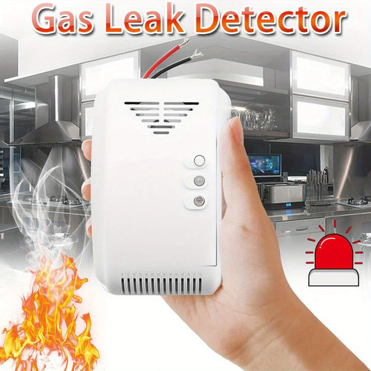 Propane Gas Alarm Detector, 12V, Ideal for RVs, Vans & Boats - Detects LPG and Natural Gas Leaks