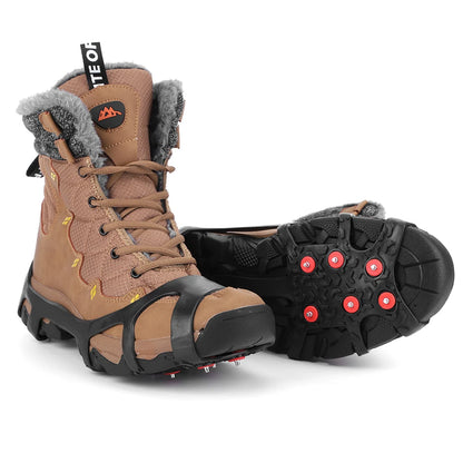 9 Teeth Climbing Crampons Anti-Slip Mountaineering Cleats Unisex Snow Claw