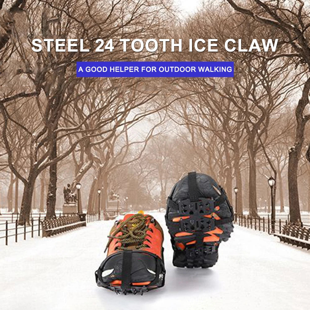 24 Teeth Mountaineering  Anti-Slip Snow Claw Shoe Covers
