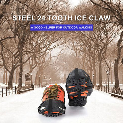 24 Teeth Mountaineering  Anti-Slip Snow Claw Shoe Covers