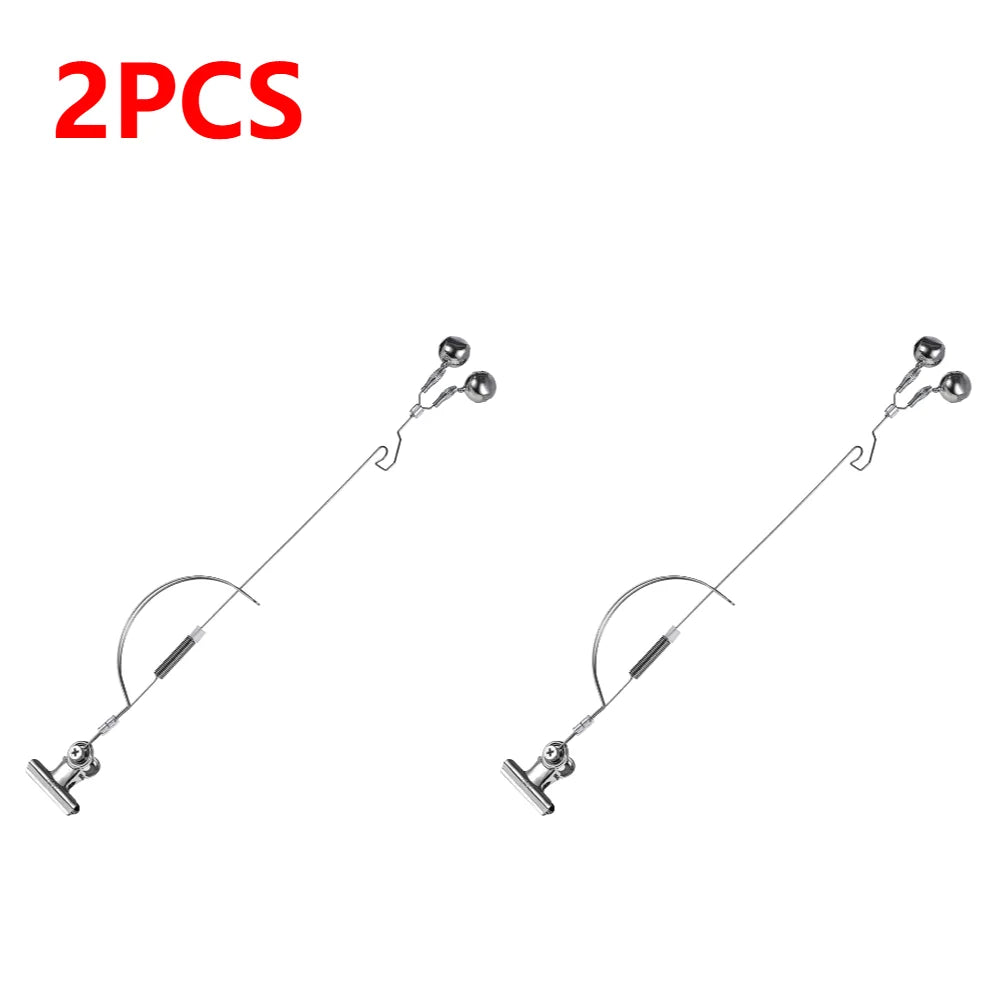 1/2/3Pcs  Stainless Steel Night Fishing Alarm Bells Adjustable and Anti-corrosion