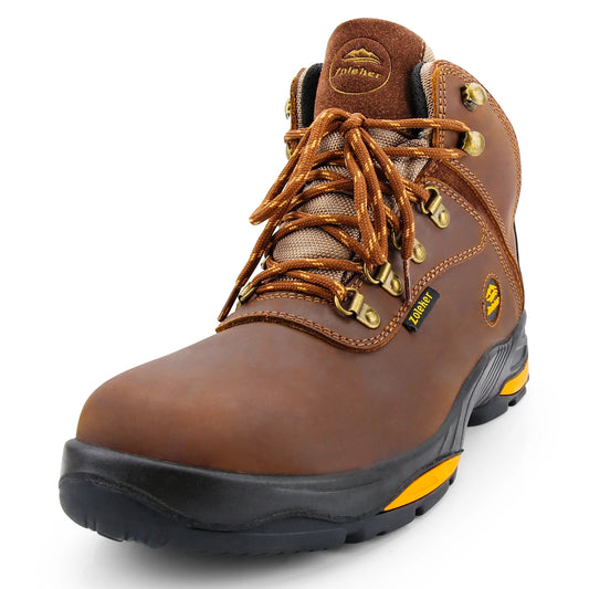 ,Soft Toe, Slip Resistant Safety , Waterproof Anti-Fatigue Brown
