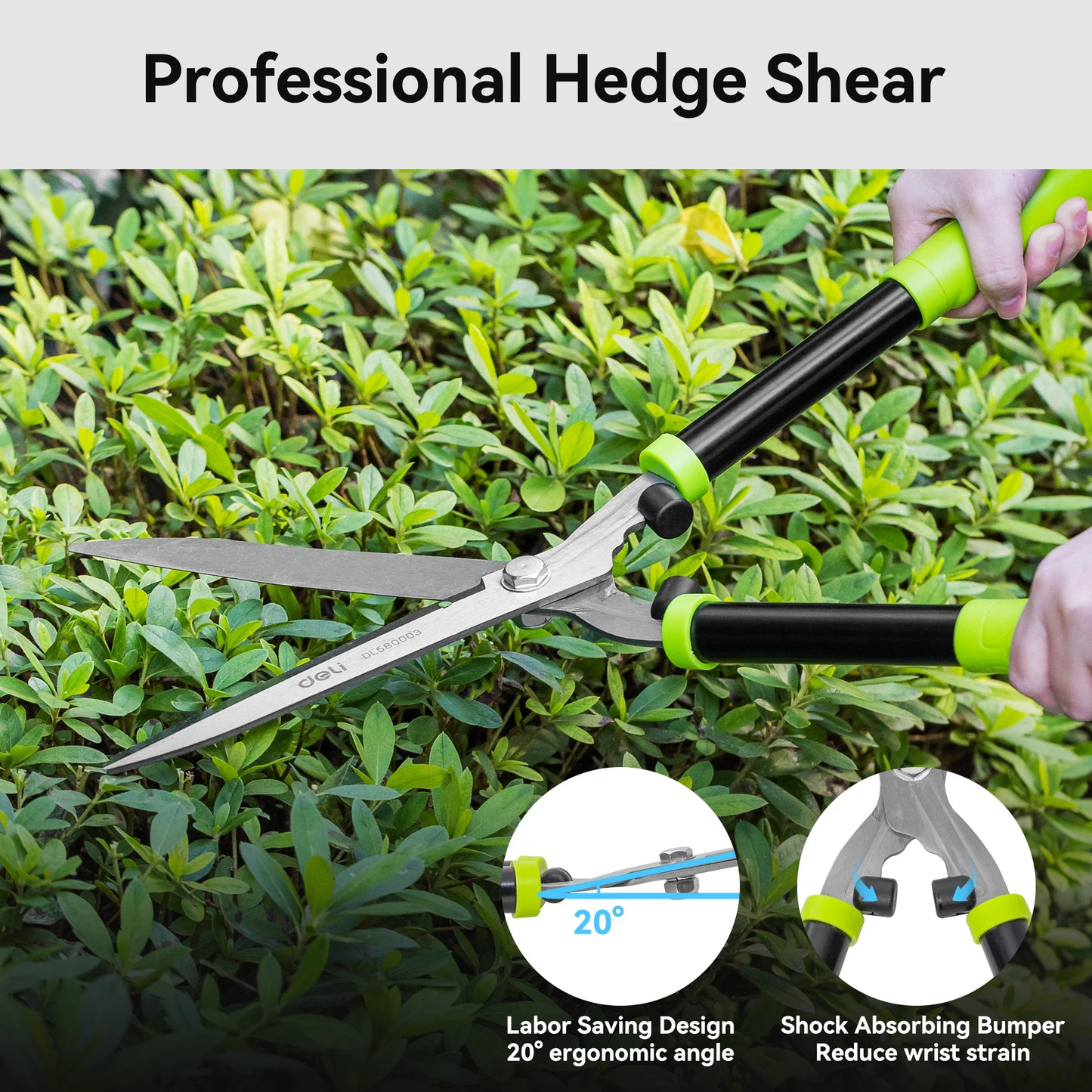 3-Piece Loppers, Hedge Clippers & Pruners Set, Heavy-Duty Garden Tools