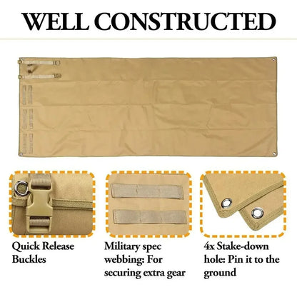 Waterproof Thin Mat Non-Slip Durable Hunting Mats for Shooters Tactical Roll Up Padded Shooting Mat