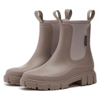 Women's Rain Boots with Plush Lining Waterproof  Anti-slipping boots