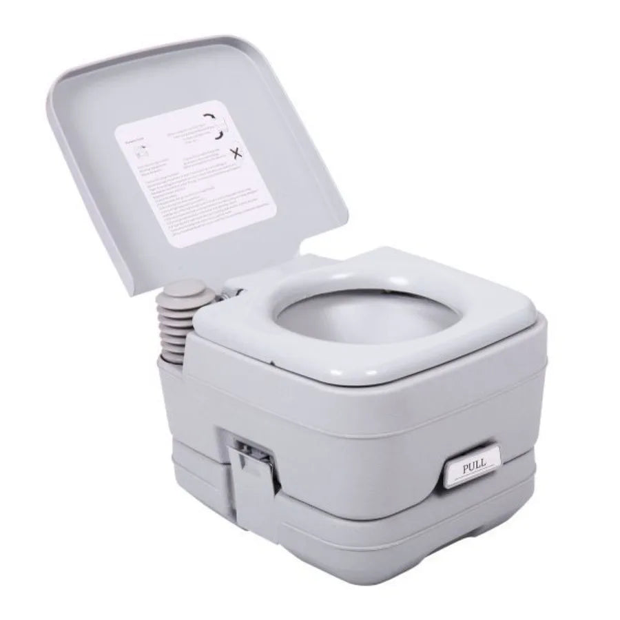 Lightweight Portable Toilet 2.6 Gallon Flushable Camping Toilet