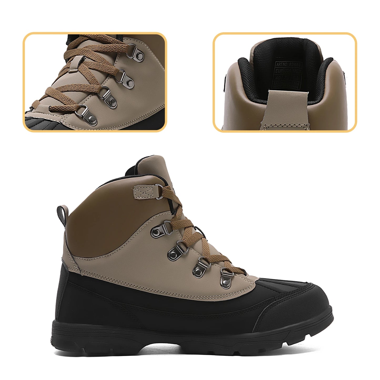 Men's Hiking Boots Comfortable Lace-up Sports Boots